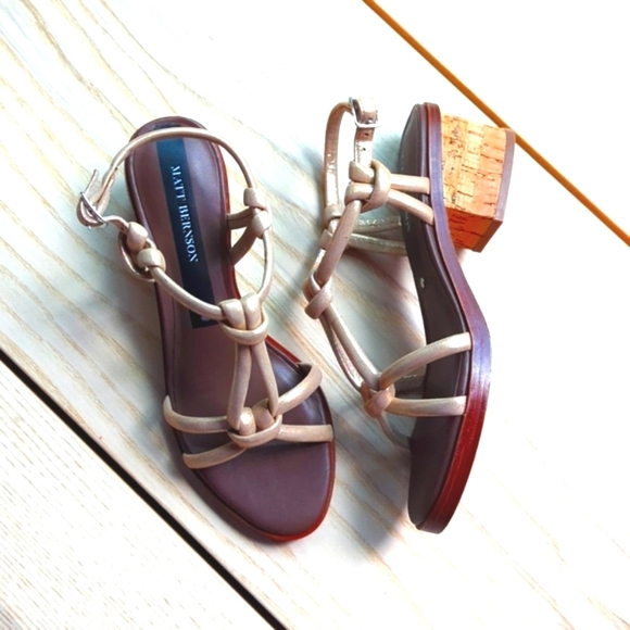 LAST 2 🆕🌿MATT BERNSON LEATHER SANDALS🌿 - Picture 2 of 8